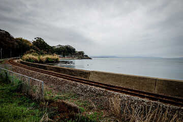 線路　有明海　海　