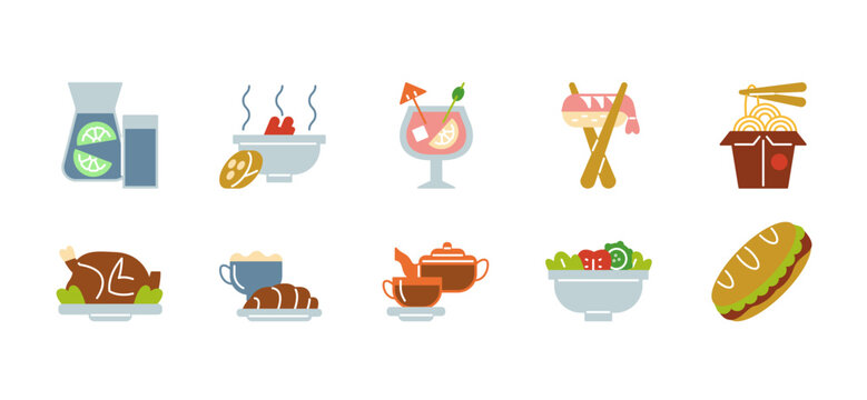 Set of meal icons