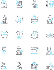 Tiny venture linear icons set. Micro-business, Petite, Miniature, Compact, Small-scale, Pint-sized, Minimal line vector and concept signs. Pocket-sized,Micro-enterprise,Lilliputian outline