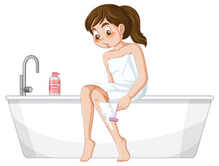 Teenage Girl Shaving Leg Hair