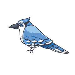 blue bird cartoon illustration vector. animal vector illustration