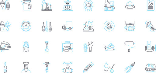 Creative innovation linear icons set. Invention, Imagination, Creativity, Exploration, Visionary, Inspiration, Originality line vector and concept signs. Ingenuity,Breakthrough,Forward-thinking