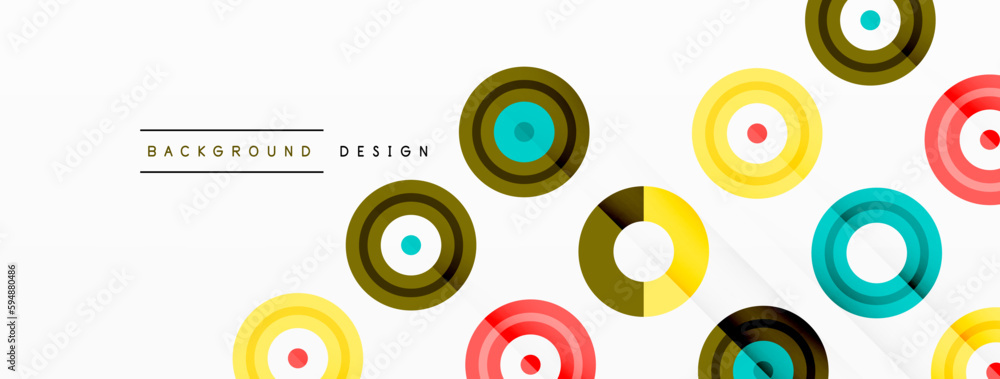 Poster abstract background with circle symmetric grid composition. circle pattern creating sense of movemen