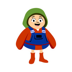 child cartoon using hoodie 