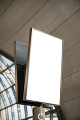 Blank advertising billboard in the Airport.