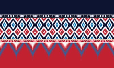 Geometric ethnic pattern vector background. seamless pattern traditional,Design for background, wallpaper, Batik, fabric, carpet, clothing, wrapping, and textile. Colorful ethnic pattern illustration