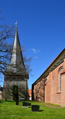 Fototapeta na wymiar Historical Church in the Town Jork in the Old Country, Lower Saxony