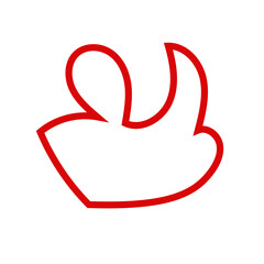 Obraz premium Red Abstract Shapes Outline Vectors 