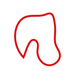 Obraz premium Red Abstract Shapes Outline Vectors 