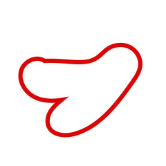 Red Abstract Shapes Outline Vectors 