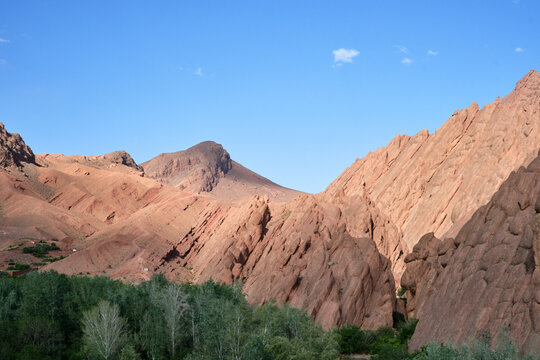 A landscape shot of Monkey Paw Mountains in ‎⁨Ait Sedrate Jbel El⁩, ⁨Morocco⁩