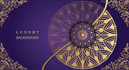 Beautiful luxury mandala design background in gold color. Decorative golden greeting card. Decoration, Decorative, Ornament, Ornamental, India, Indian, invitation, Wedding, Anniversary, Greeting card,