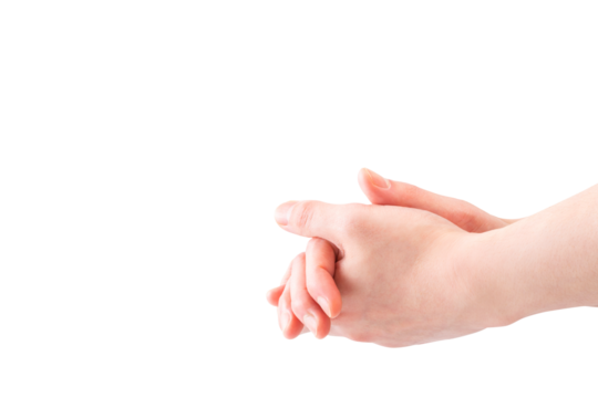 手を洗う仕草_ゴマすりをする手_手もみをする_ハンドパーツ_背景透過切り抜きpng素材