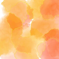 watercolor background,golden,orange,pink,marble