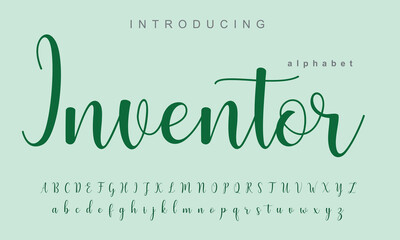 Inventor font. Elegant alphabet letters font and number. Classic Copper Lettering Minimal Fashion Designs. Typography fonts regular uppercase and lowercase. vector illustration