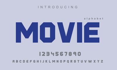 Movie font. Elegant alphabet letters font and number. Classic Copper Lettering Minimal Fashion Designs. Typography fonts regular uppercase and lowercase. vector illustration