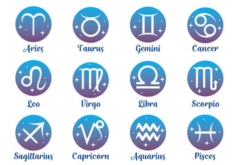 12ヶ月　星座アイコン　セット