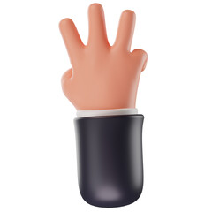 Hands Gestures 3D Cute Funny Cartoon Style