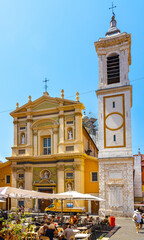 Baroque Saint Reparata Cathedral Cathedrale Sainte Reparate in Vieille Ville historic old town...