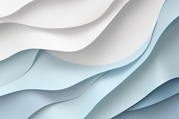 Abstract blue and white wave background. Generative AI