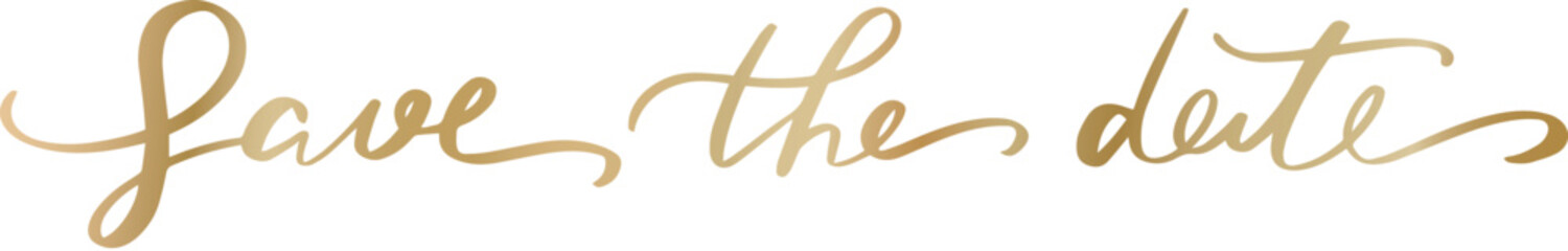 Save the date. Wavy elegant calligraphy spelling for decoration of the wedding invitation