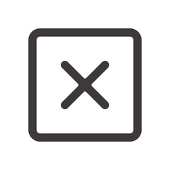 製品設計やアプリ開発やプログラミングに使える、シンプルで使いやすいキャンセルボタンアイコン
