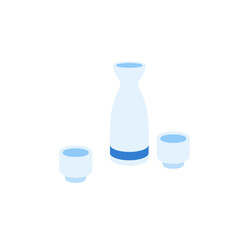 シンプルなお猪口とお酒