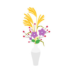 お月見のススキ飾り・お供え.