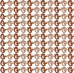 The pattern is similar to the repeating letter 