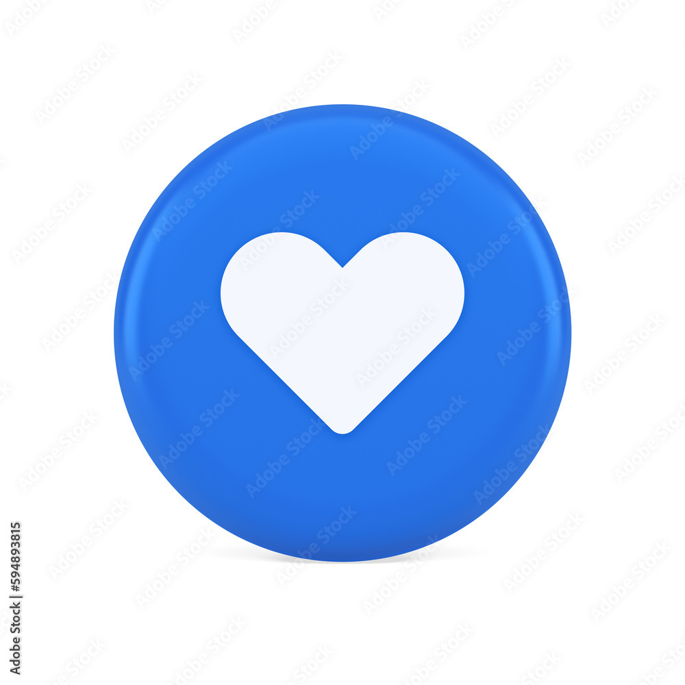 Poster dating application mobile interface button with heart social network communication 3d icon