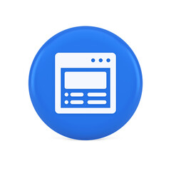 Fototapeta premium Internet document tax form banking account web page button virtual browsing interface 3d icon