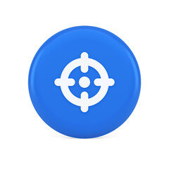 Target aim accuracy focus button application weapon shot bullseye 3d realistic icon