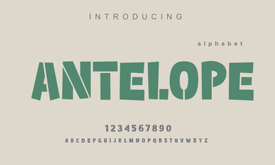 Antelope font. Elegant alphabet letters font and number. Classic Copper Lettering Minimal Fashion Designs. Typography fonts regular uppercase and lowercase. vector illustration