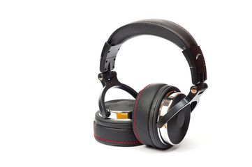 Fototapeta na wymiar Professional studio headphones for DJs and lovers of quality music.