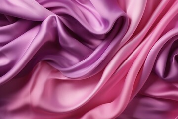 Pink and Purple Textile with Wrinkles and Folds. Multicolored Smooth Surface Wallpaper. Generative AI