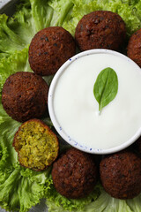 Vegetarian food concept - falafel, tasty falafel balls