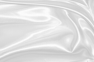 White cloth background abstract with soft waves.