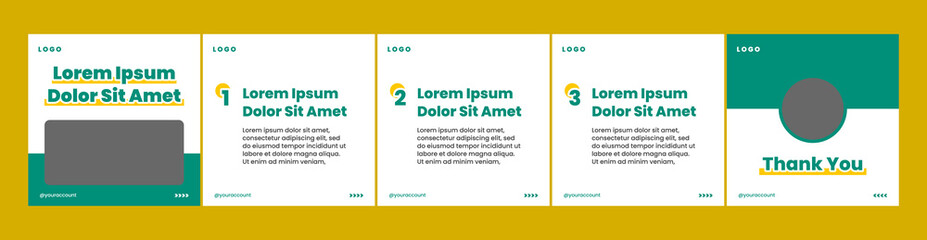 creative carousel or microblog template layout for social media post