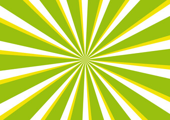 緑の集中線のシンプルな背景イメージ素材