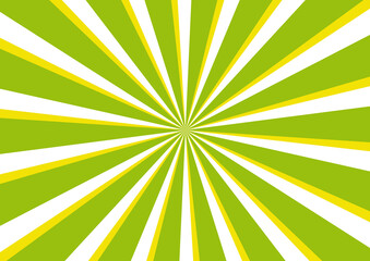 緑の集中線のシンプルな背景イメージ素材