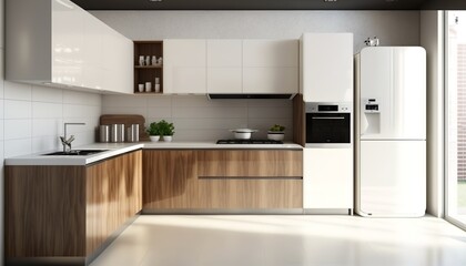 a beautiful and modern kitchen that could be the heart of any apartment