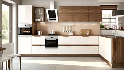 a beautiful and modern kitchen that could be the heart of any apartment