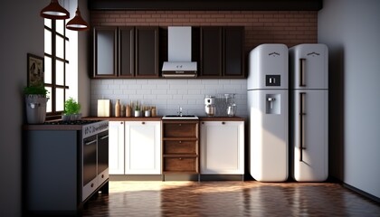 a beautiful, modern kitchen furniture, stylish design