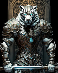 Fototapeta premium Brutal metal tiger