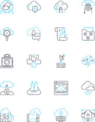 Mobile communication linear icons set. Smartph, Texting, Messaging, Wireless, Cellular, Roaming, Data line vector and concept signs. Internet,Wi-Fi,G outline illustrations
