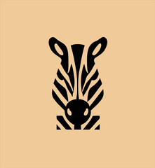 zebra head, simple minimalist logo design © mohammad