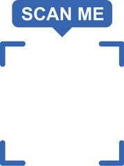 QR code scan icon. Scan me frame. QR code scan for smartphone. QR code for mobile app, payment and identification. Vector illustration.