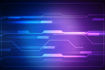 2d illustration Abstract futuristic electronic circuit technology background