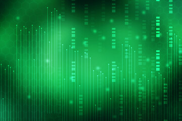 2d illustration Abstract futuristic electronic circuit technology background