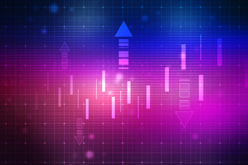 2d illustration Abstract futuristic electronic circuit technology background